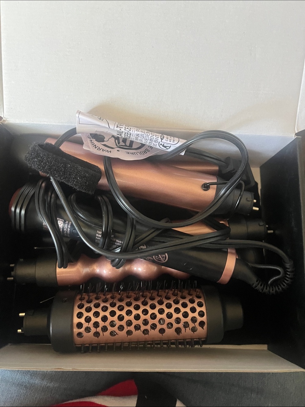 Hair Styling Hot Air Brush Set - Rose Gold